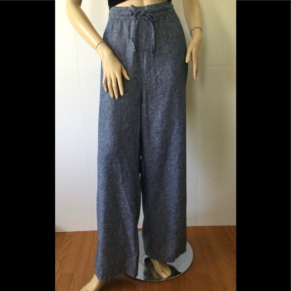 Old Navy Denim - NEW OLD NAVY (Size 2X) Linen Blend Denim Appearance Draw Adjustable String Pants